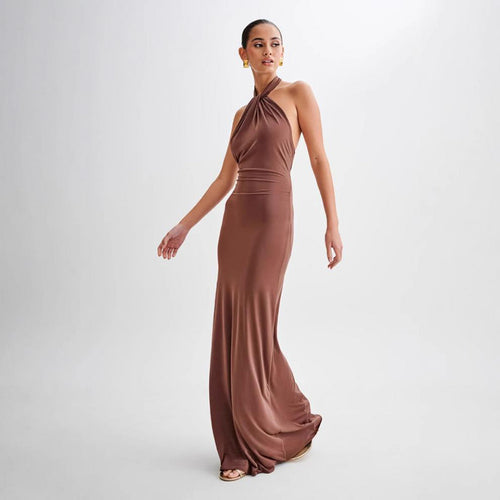 Bodycon Halter Maxi Dress