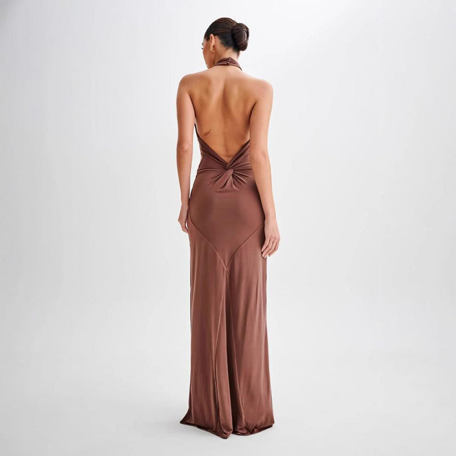 Bodycon Halter Maxi Dress